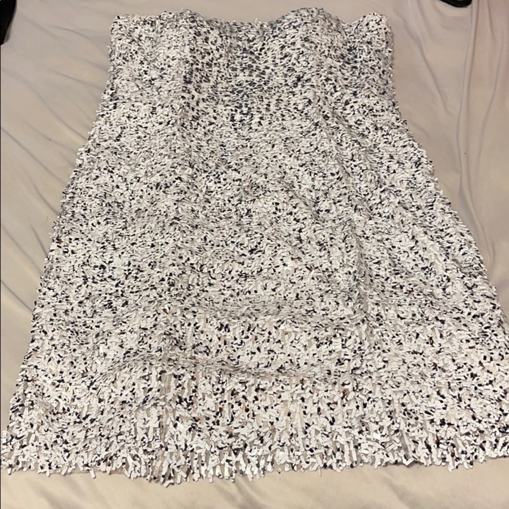 Alberto Makali White Sequin Mini-Dress